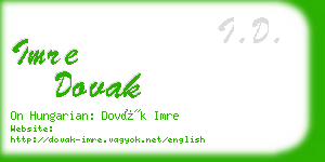 imre dovak business card